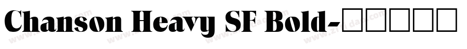 Chanson Heavy SF Bold字体转换